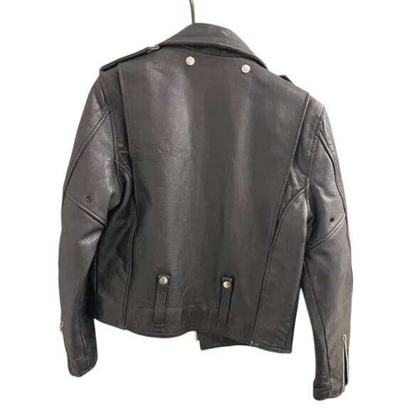 Vintage 1990s Harley-Davidson Women’s Leather Moto Jacket American Made Size 32W - Picture 4 of 10
